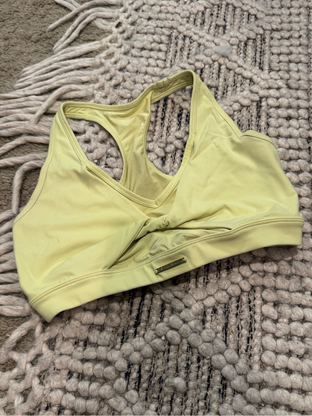 GYMSHARK Whitney Simmons yellow sports bra size small